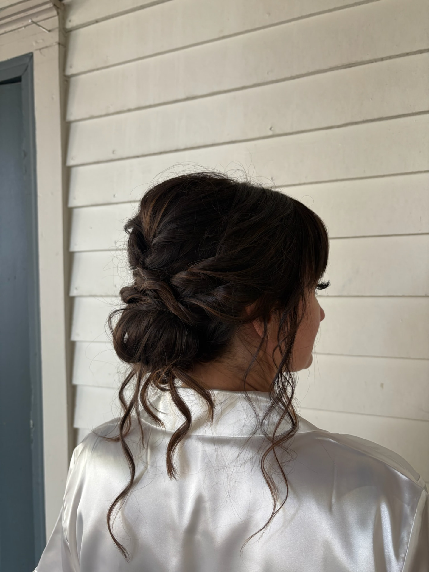 Tousled bridal updo